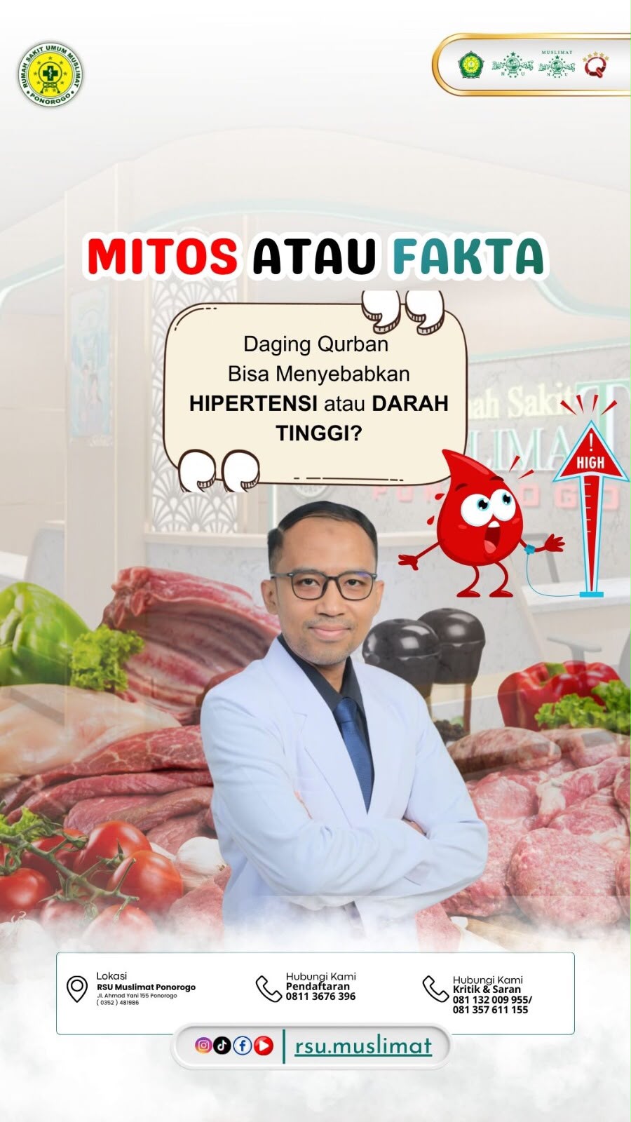 MITOS ATAU FAKTA SEPUTAR DAGING QURBAN BISA BIKIN HIPERTENSI 